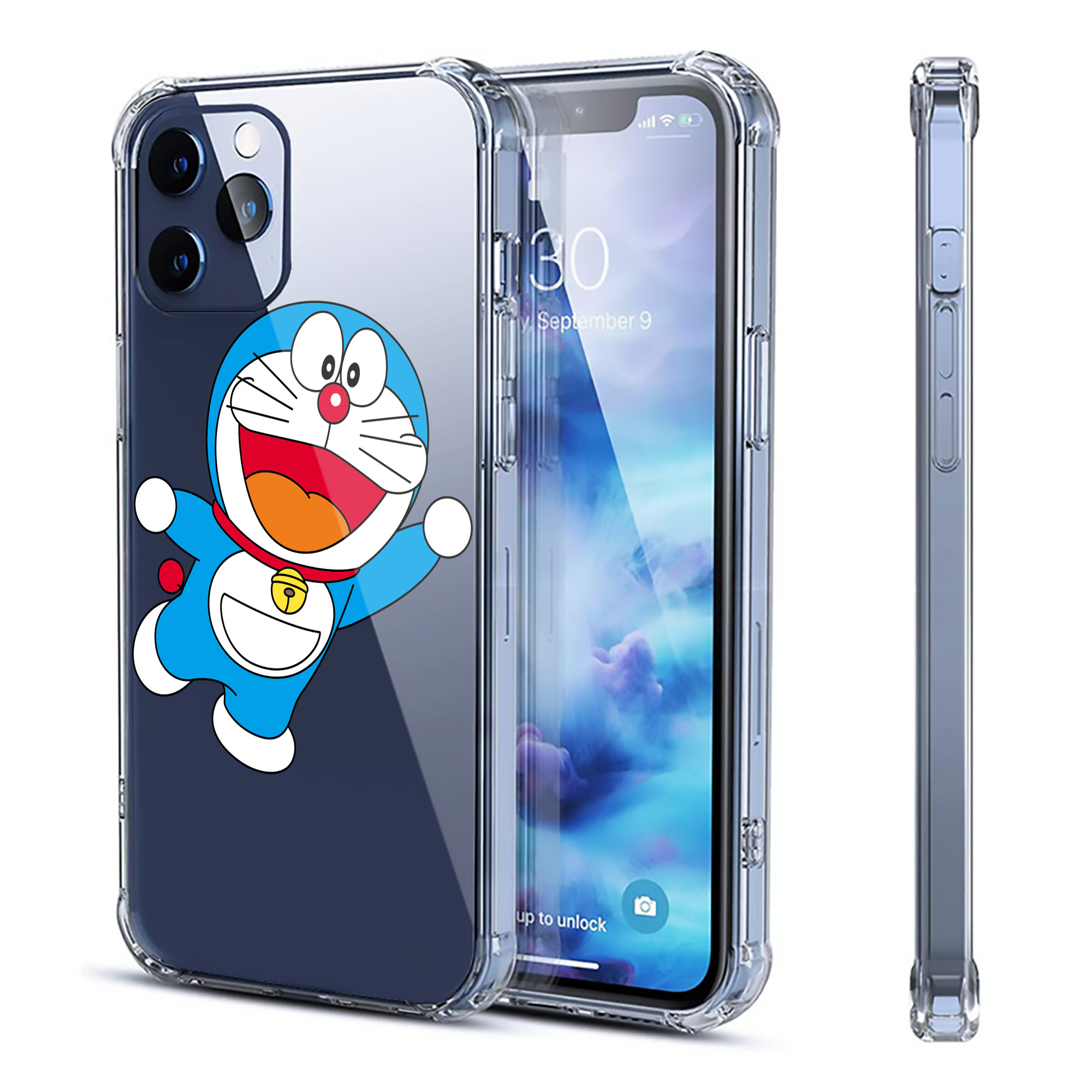 （画像用） ドラえもん Doraemon 【iPhone 12シリーズ対応】透明スマホケース（クリアソフトケース）